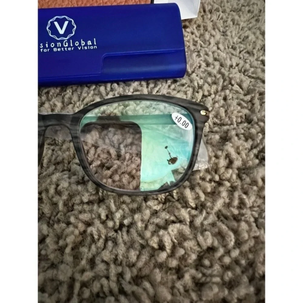 New VisionGlobal Blue Light Blocking Glasses for Women/Men, Anti Eyestrain, Styl